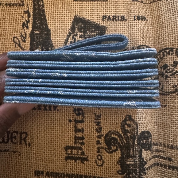 Like New Brandon Blackwood Denim Monogram Accordion Card Case - Picture 6 of 6